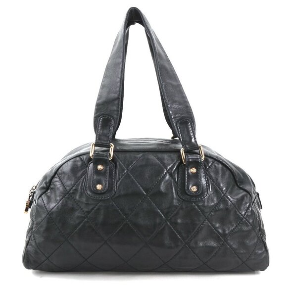 CHANEL Black Leather Shoulder Bag - Picture 1 of 5